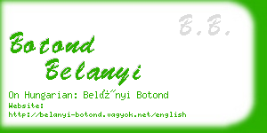 botond belanyi business card